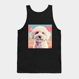 Bichon Frise in 70's Tank Top